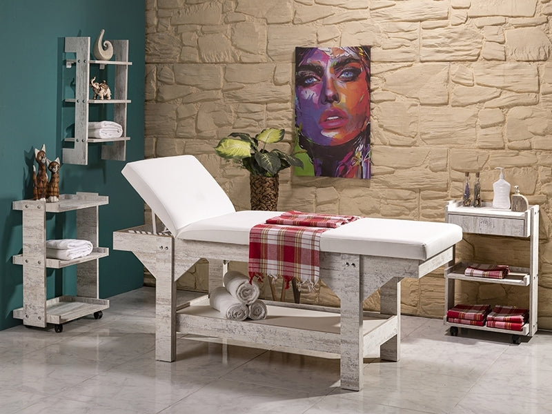 Ahşap Spa Yatağı, masaj masası, masaj yatağı, ağda sedyesi, ağda yatakları