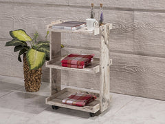 Raflı Etejer, 3 Raflı Etejer, Ahşap Taşıma Sehpası, Sağlam Ahşap Taşıma Sehpası