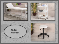 Hazır Kalıcı Makyaj Sedye Seti, Cihaz Sehpası, Sandalye, Ucuz Muayane Masası Seti