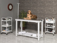 Veteriner Ameliyat Masası, Ucuz Veteriner Masası, Serum Askılıklı Veteriner Masası, Tredelanburg Hareketli Veteriner Masası