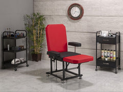 Eva Sırt ve Ayak Kısmı Hareketli Koltuk | Kırmızı-Siyah