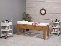 Foça Sırt Hareketli Ahşap Bakım ve Masaj Masası |Bambu