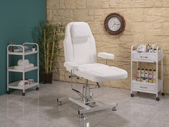 Hisar-2 Hidrolikli Koltuk | Yükseklik Ayarlı - Beyaz