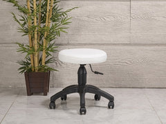 Amortisörlü Çalışma Taburesi | Beyaz - Plastik Ayak