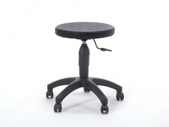 Amortisörlü Çalışma Taburesi | Dökme Sünger - Siyah - Plastik Ayak