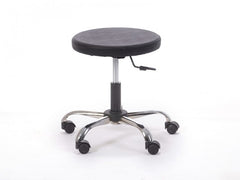 Amortisörlü Çalışma Taburesi | Dökme Sünger - Siyah - Kromajlı Ayak