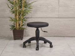 Amortisörlü Çalışma Taburesi | Dökme Sünger - Siyah - Plastik Ayak