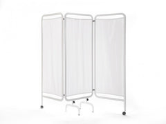 3 Kanatlı Paravan Perde | Beyaz - Oval