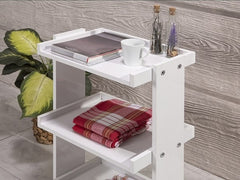 Natura Cihaz Taşıma ve Setup Sehpası | 3 Raflı - Beyaz