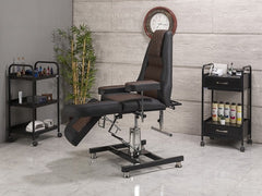 Royal-2 Yükseklik Hareketli Hidrolikli Koltuk | Kahverengi - Siyah