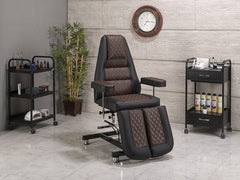 Royal-2 Yükseklik Hareketli Hidrolikli Koltuk | Kahverengi - Siyah