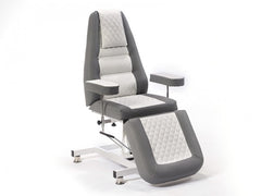 Royal-3 Ekstra Yüksek Hareketli Hidrolikli Koltuk | Gri - Beyaz