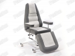 Royal Ridge and Foot Part Moving Hydraulic Seat (Gray-White)