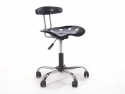 Chair of the Depreciation | Plastic Seat-Black-Kromaji Foot