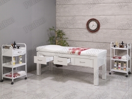 Foça Wood Maintenance and Masaj Desk | White