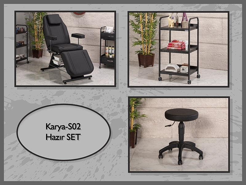 Hazır Dövmeci Setleri,  Hareketli Koltuk, Cihaz Sehpası, Tabure, Dövme Setleri, Dövmeci Malzemleri