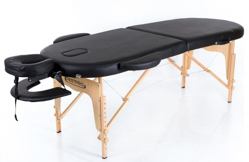 Restpro Classic Oval 2 Siyah Taşınabilir Çanta Tipi Masaj Masası