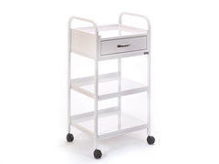 Dizayn Cihaz Taşıma ve Setup Sehpası | Tek Çekmeceli - Beyaz