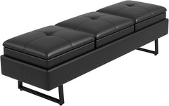 Vevo Metal Ayaklı Bekleme Koltuğu-Siyah-3 Kişilik